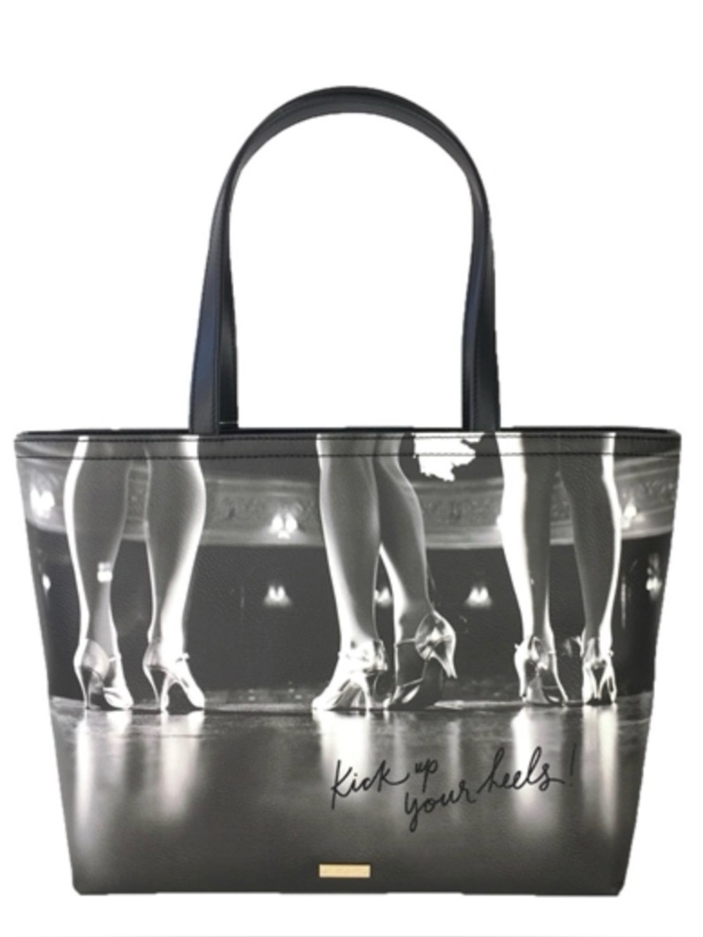 kate spade Black and White 'Kick Up Your Heels' Graphic Tote